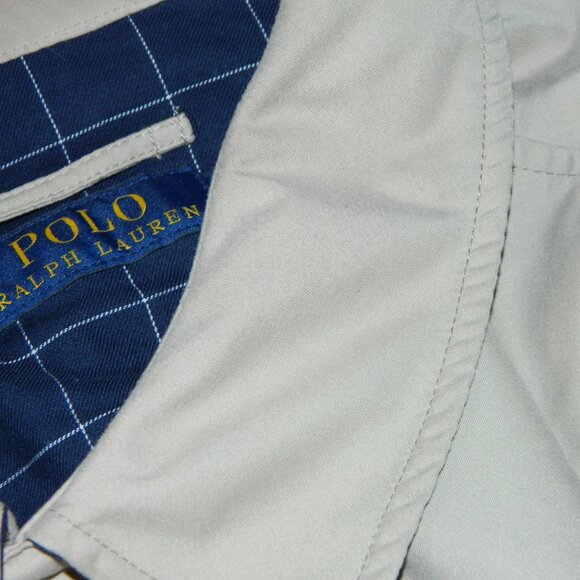 POLO Ralph Lauren Men's Full Zip Up 100% Cotton Khaki Beige Bomber Jacket Sz 3XL - Picture 10 of 16